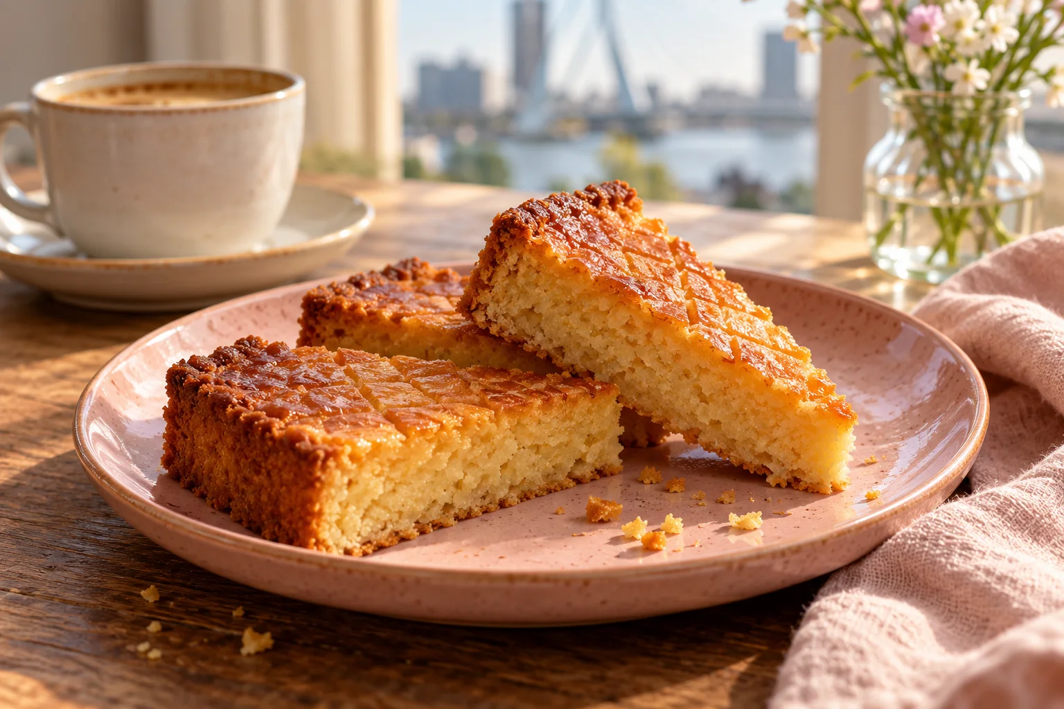 Illustratieve boterkoek met koffie, geen productfoto van Jacky's